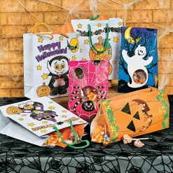 Color Your Own Medium Halloween Gift Bags - 12 Pc.