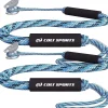 Colt Sports 2 Pack Bungee Dock Lines Mooring Rope For Boats - Blue, White And Black 5 Feet - Marine Rope, Elastic Boat, Jet Ski With Secure Stainless Steel Hook