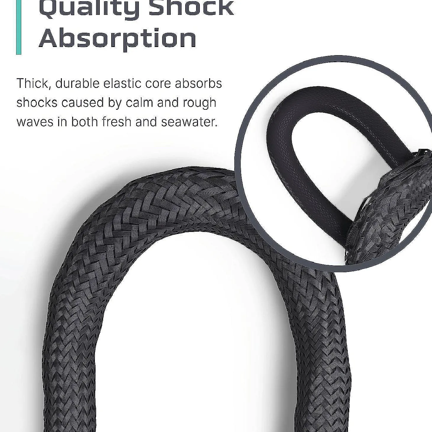 Colt Sports 2 Pack Bungee Dock Lines Mooring Rope For Boats - Blue, White And Black 5 Feet - Marine Rope, Elastic Boat, Jet Ski With Secure Stainless Steel Hook