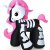 Costway 5.5 Ft Halloween Inflatable Skeleton Unicorn Blow Up Yard Decoration
