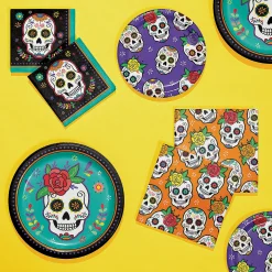 Creative Converting Dia De Muertos Party Supplies Kit, 48 Ct
