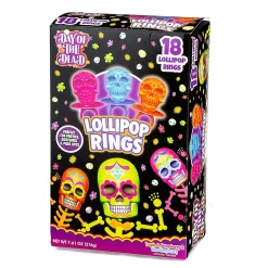 Day Of The Dead Ring Lollipops - 18 Pc.