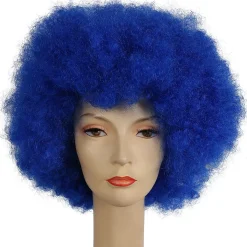 Deluxe Afro Wig, Royal Blue