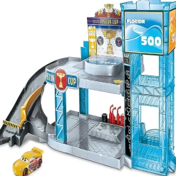 Disney Pixar Cars Stunt And Splash Red Playset W/ Color Change Lightning Mcqueen