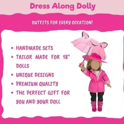 Dress Along Dolly Gymnastics Doll Outfit For 18