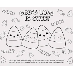Faith Candy Corn Fold-Up Activity Sheets - 24 Pc.
