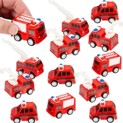 Fire Truck Pull-Back Toys - 12 Pc.