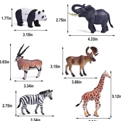 Fun Little Toys - 6 Pcs Wild Animal Building Blocks