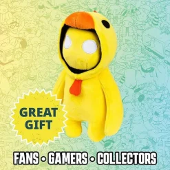 Gang Beasts 8" Plush 4Pk Red Cat Yellow Chicken Green Dragon Blue Bear Bundle Set Pmi International