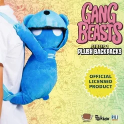 Gang Beasts Blue Bear Plush Backpack School Bag Video Game Character Pmi International