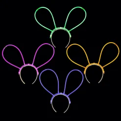 Glow Bunny Ear Headbands - 12 Pc.