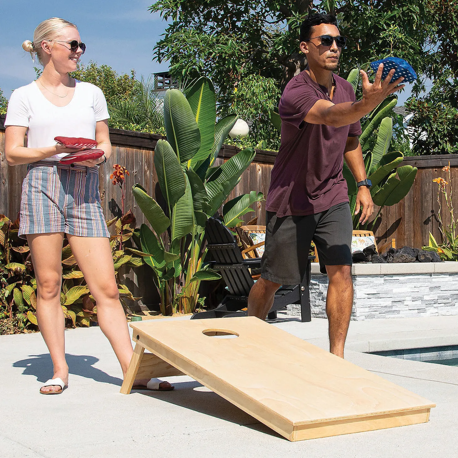 Gosports Dual Sided Cornhole Bean Bags | Slide & Stop Regulation Tournament Bean Bags Set Of 8