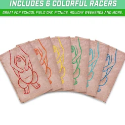 Gosports Roo Racers Sack Race Game 6 Pack - Xl Size Burlap Potato Sack Races For Kids & Adults