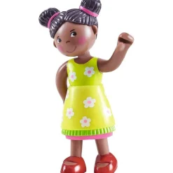 Haba Little Friends Naomi - 3.75" Girl Dollhouse Toy Figure With Pig Tails