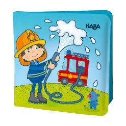 Haba Magic Bath Book Fire Brigade - Wet The Pages To Reveal Colorful Backgrounds In Tub Or Pool