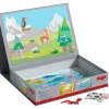 Haba Magnetic Game Box World Of Animals In Their Habitats - 62 Magnetic Pieces In Cardboard Carrying Case With 4 Background Scenes