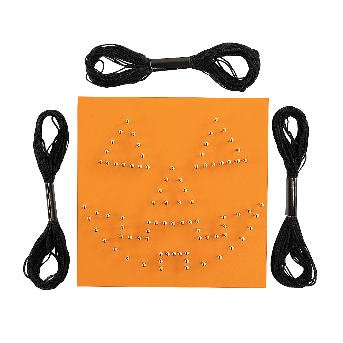 Halloween Jack-O'-Lantern String Art Craft