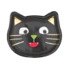 Halloween Party Ghoul Gang Black Cat With Gold Foil Paper Dessert Plates - 8 Ct.
