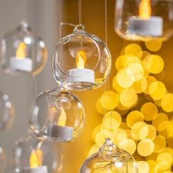 Hanging Globes With Battery-Operated Votives Decorating Kit - 24 Pc.