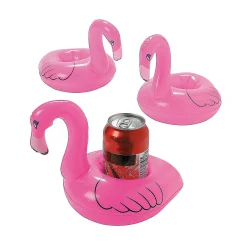 Inflatable Flamingo Floating Coasters - 12 Pc.