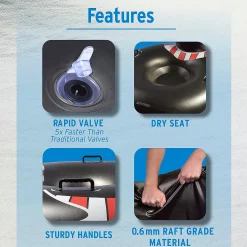 Inflatable Gofloats™ Party Penguin Winter Snow Tube