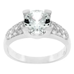 J Goodin Classic Clear Engagement Ring Size 8