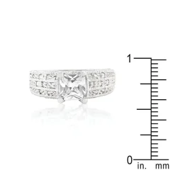 J Goodin Cubic Zirconia Princess Cut Ring Size 9