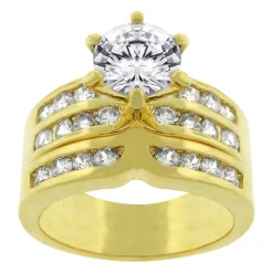 J Goodin Formal Goldtone Engagement Set Size 6