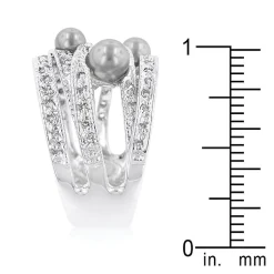 J Goodin Gray Pearl Cocktail Ring Size 11
