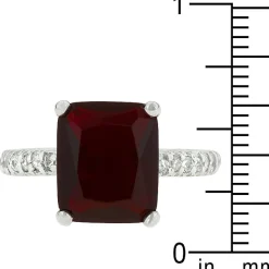J Goodin Radiant Cut Ruby Engagement Ring Size 9