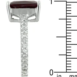 J Goodin Radiant Cut Ruby Engagement Ring Size 9