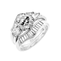 J Goodin Two-Piece Engagement Ring Set Size 6
