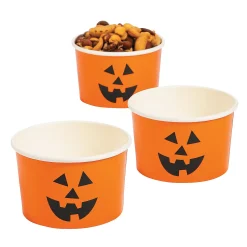 Jack-O'-Lantern Disposable Paper Snack Cups - 25 Pc.