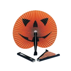 Jack-O'-Lantern Folding Hand Fans - 12 Pc.
