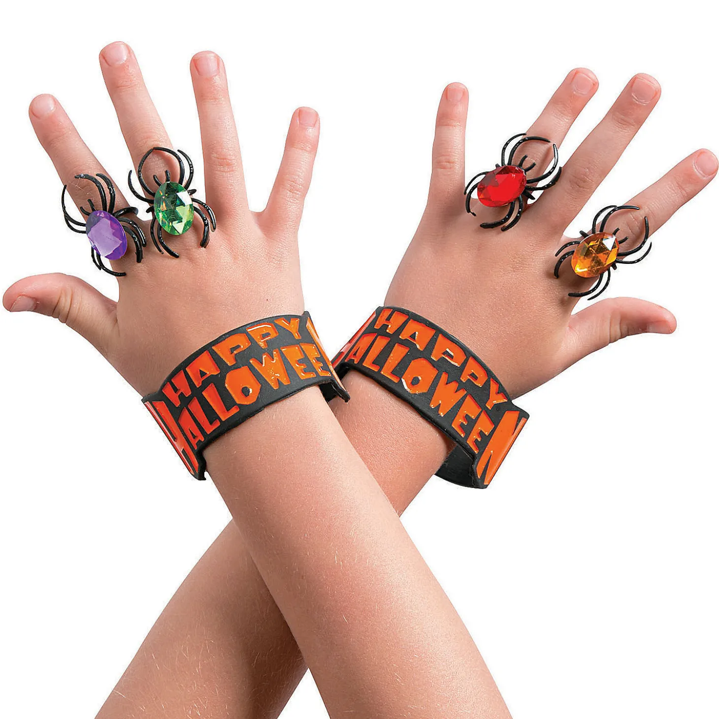 Jewel Spider Rings - 24 Pc.