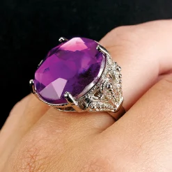 Jumbo Rhinestone Rings - 12 Pc.