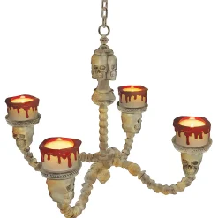 Lighted Bone Chandelier
