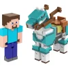 Minecraft 3.25-Inch Steve And Armored Horse Action Figure 2-Pack