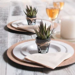 Mini Ceramic Chalkboard Flower Pots - 12 Pc.