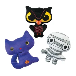 Mini Halloween Stuffed Pillow Character Assortment - 12 Pc.