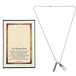 Mustard Seed Necklaces With Card - 12 Pc.