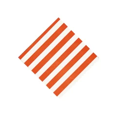 Orange Striped Beverage Napkins