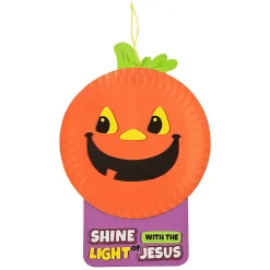 Paper Plate & Foam Christian Pumpkin Craft Kit - Makes 12