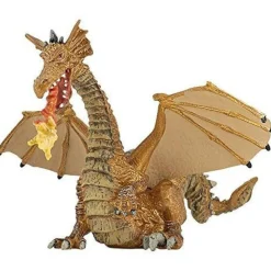 Papo Gold Dragon With Flame
