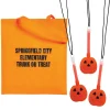 Personalized Halloween Tote Bag & Pumpkin Glow Necklace Kit For 48