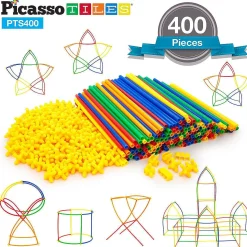 Picassotiles - 400Pc Straw Building Set Pts400