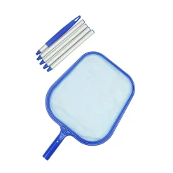 Pool Central 61.5" Silver And Blue Mini Swimming Pool Leaf Skimmer Head With Fipropered Length Pole