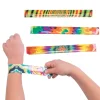 Psychedelic Tie-Dye Slap Bracelets - 12 Pc.