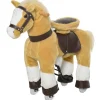 Qaba Ride On Walking Rolling Kids Horse With Easy Rolling Wheels Soft Huggable Body And A Large Size For Kids 3 8 Years