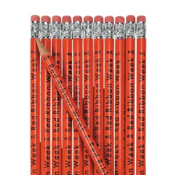 Red Ribbon Week Pencils - 24 Pc.